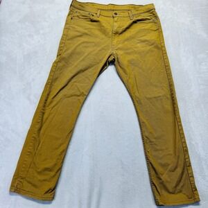Levi's 513 Pants‎ Men 38x32 Slim Straight Khaki Comfort Stretch Streetwear Denim